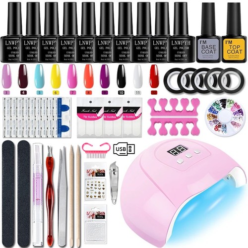 Kit smalto gel lampada unghie - smalto,