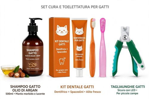 Kit toelettatura gatto 3in1 - kit,
